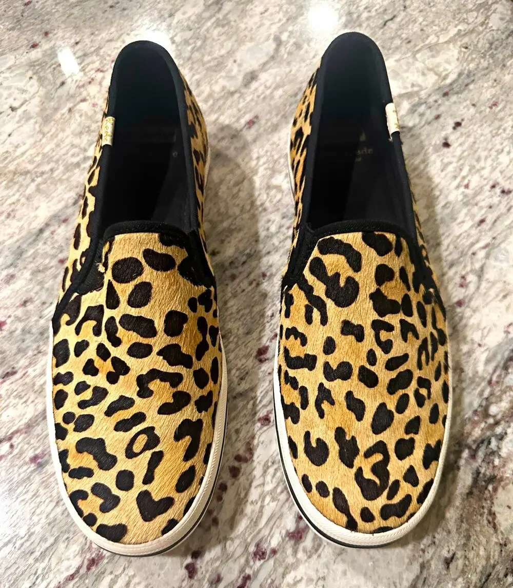 Keds x kate spade new york Women’s 9.5 Leopard Animal Print Slip-On Flats